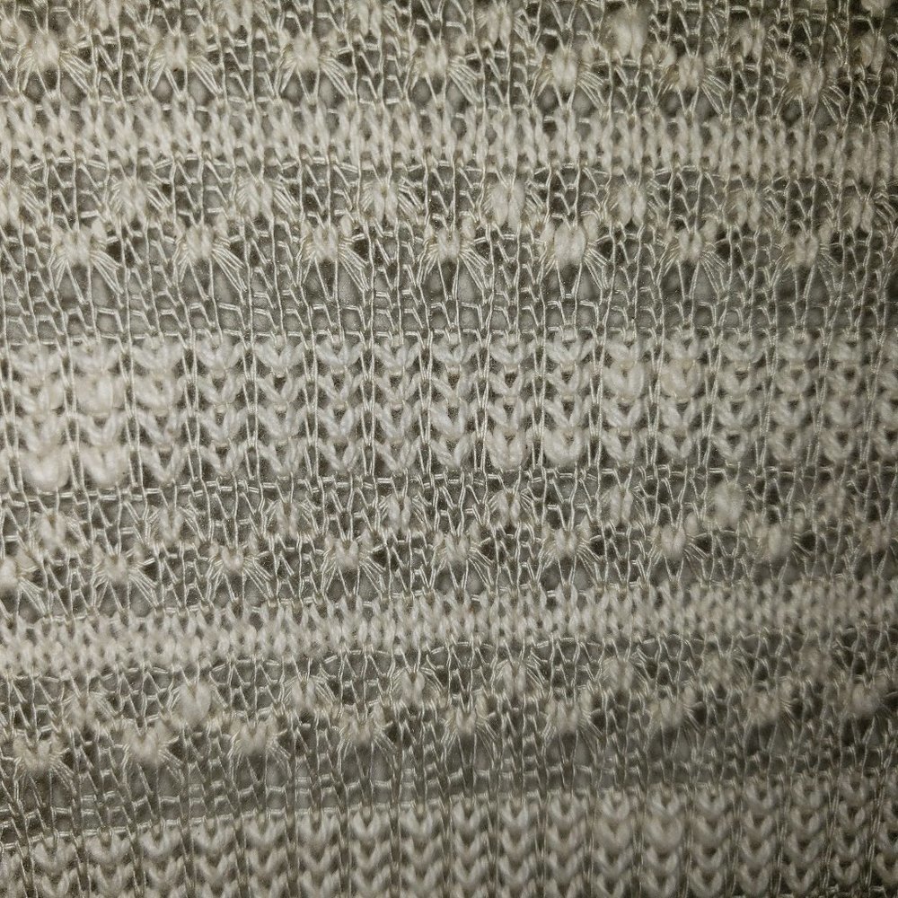 MiAmi, M, crochet and lace long (above the knee) open front cardigan Ivory color - Picture 4 of 7